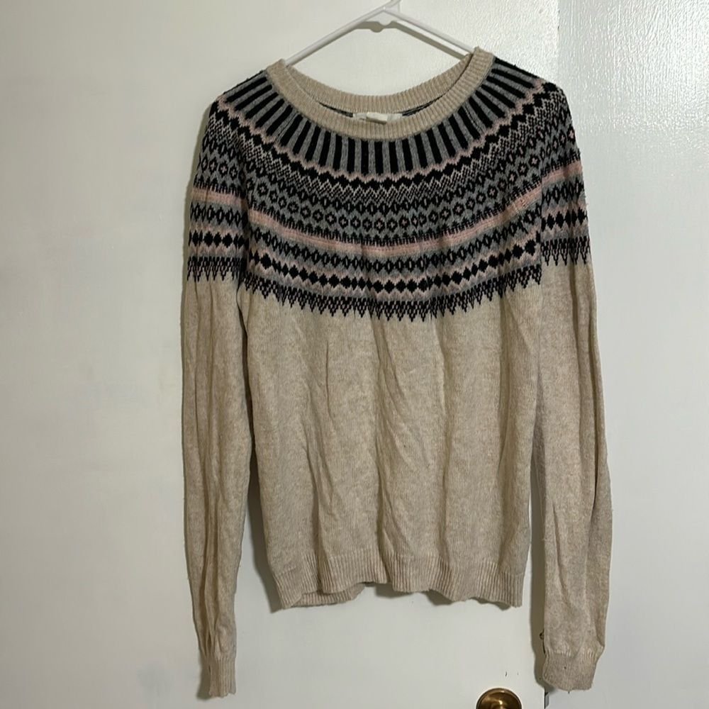H&M Fair Isle Sweater Size Medium